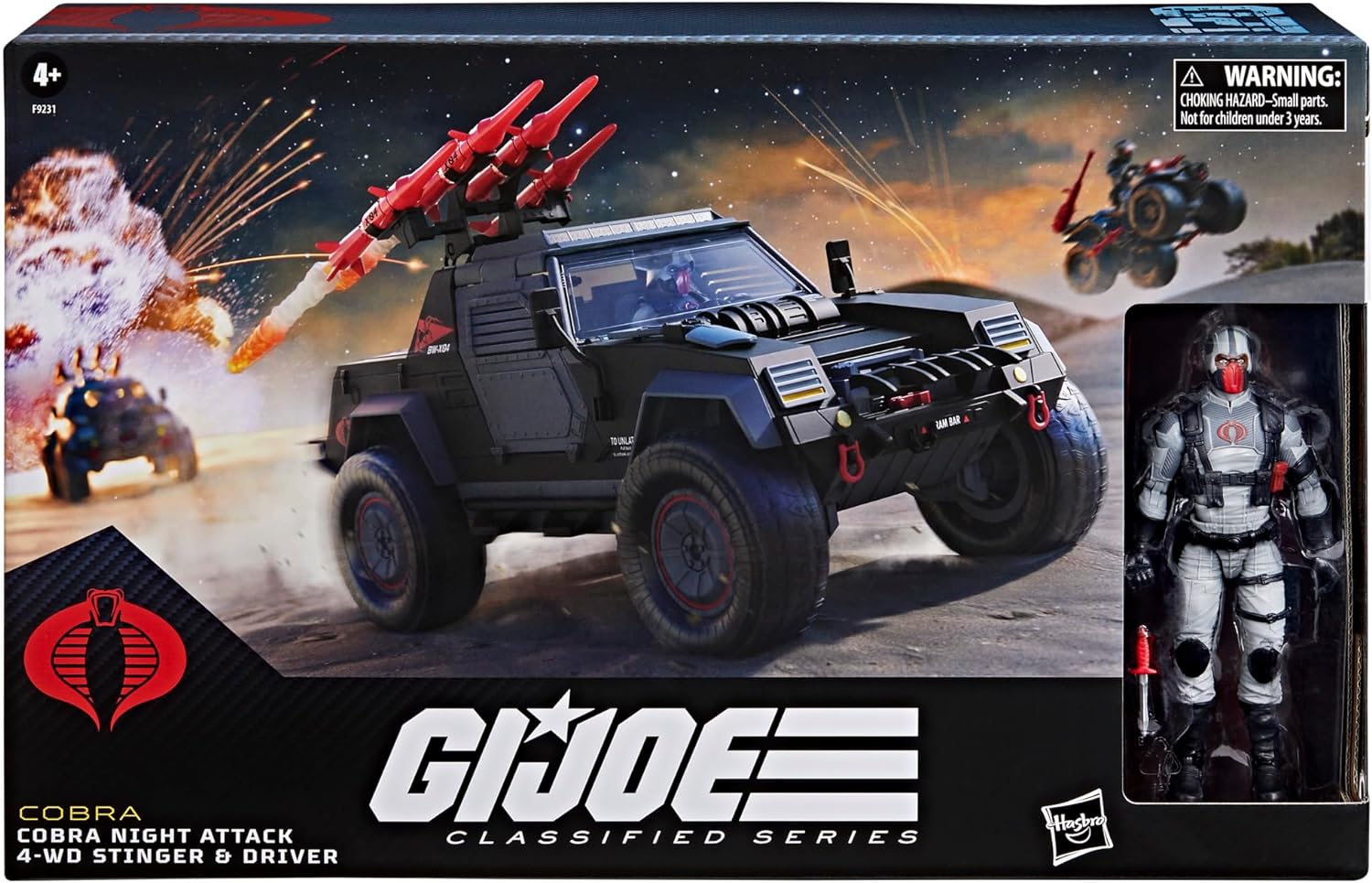 G.I. Joe 6" Classified Series Cobra Night Attack 4-WD Stinger & Driver #120