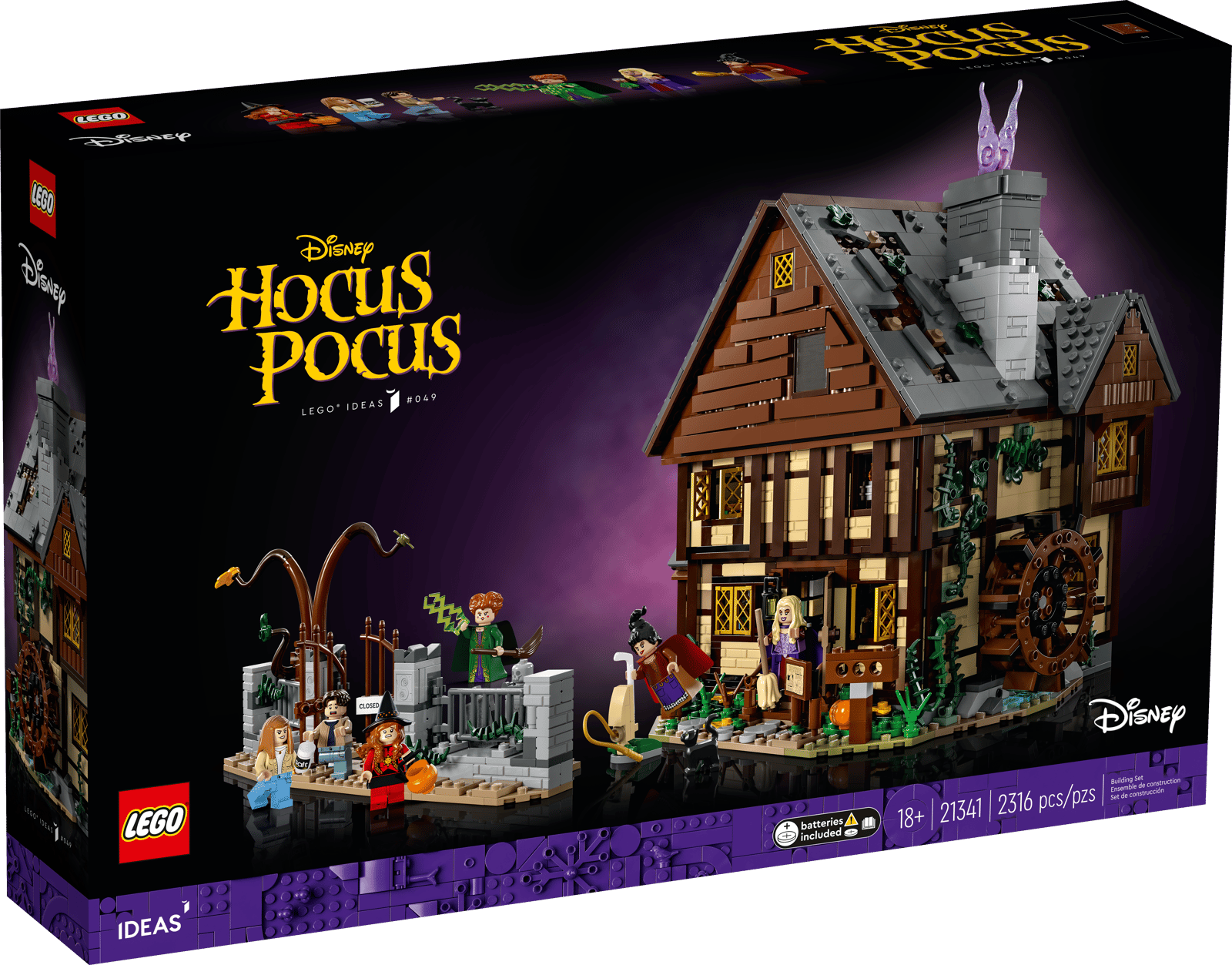 Lego Disney Hocus Pocus: The Sanderson Sisters' Cottage 21341