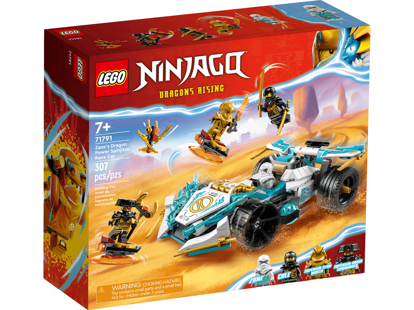 LEGO Ninjago Dragons Rising Zane's Dragon Power Spinjitzu Race Car 71791