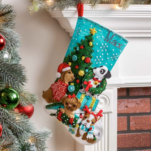 Christmas Dogs Bucilla Christmas Stocking