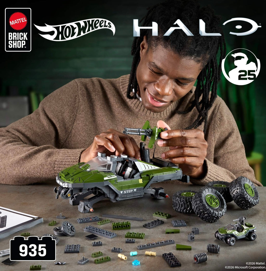 Mattel Brick Shop Hot Wheels Halo UNSC M12 Warthog Building Set