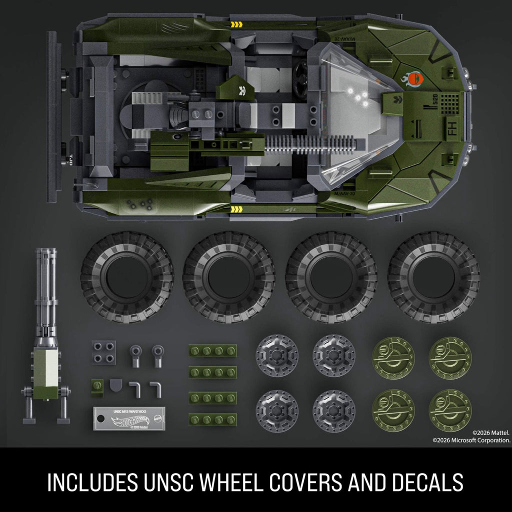 Mattel Brick Shop Hot Wheels Halo UNSC M12 Warthog Building Set