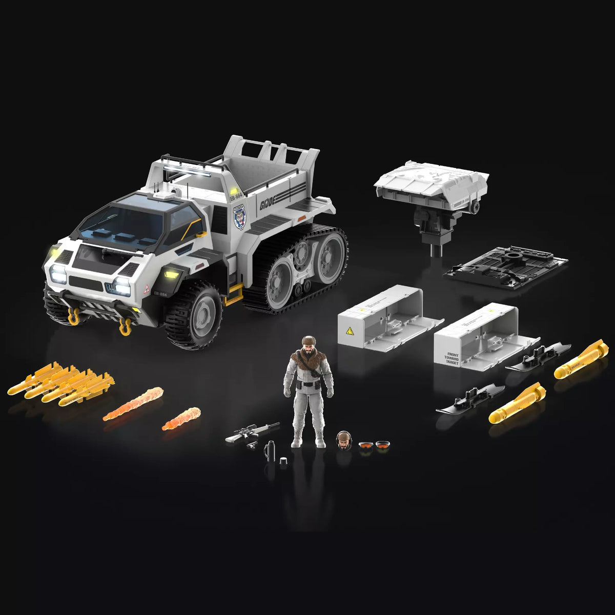 G.I. Joe Classified Series Snow C.A.T. (Combat All-Terrain) Vehicle With Farley "Frostbite" Seward Action Figure - Haslab