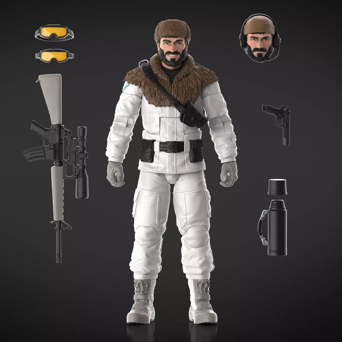 G.I. Joe Classified Series Snow C.A.T. (Combat All-Terrain) Vehicle With Farley "Frostbite" Seward Action Figure - Haslab