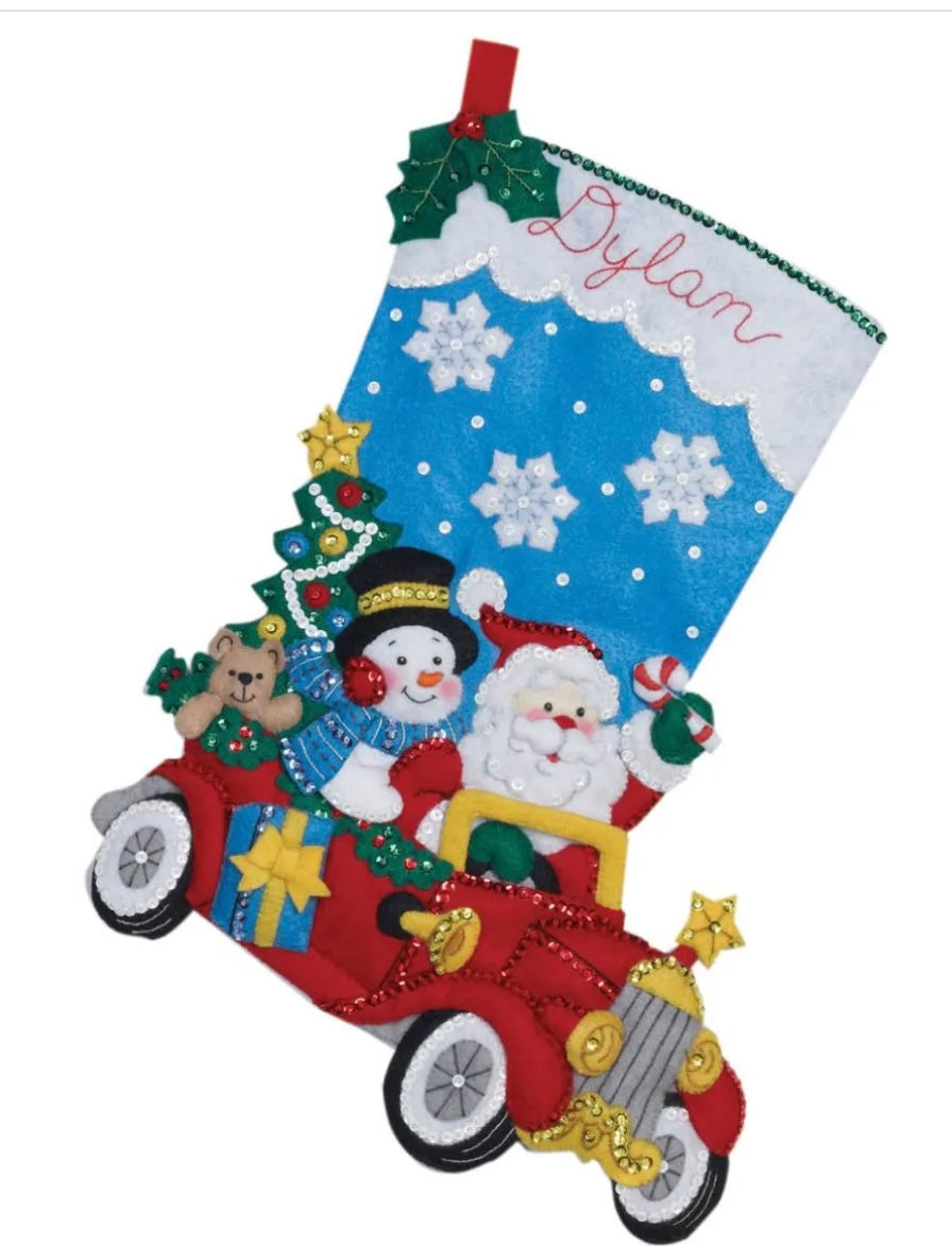 Holiday Drive Bucilla Stocking