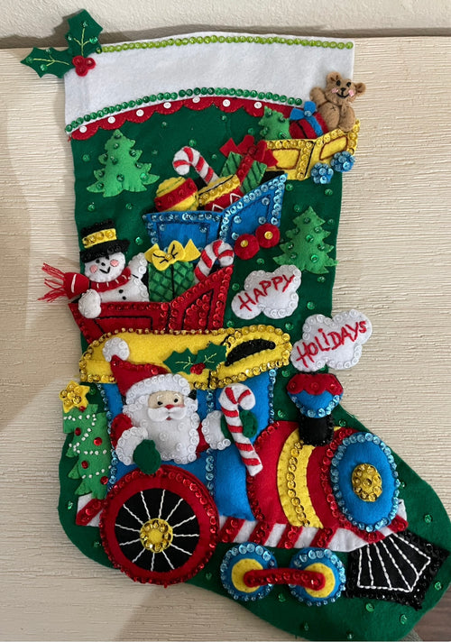 Choo Choo Santa Bucilla Christmas Stocking