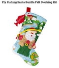 Fly Fishing Santa Bucilla Christmas Stocking