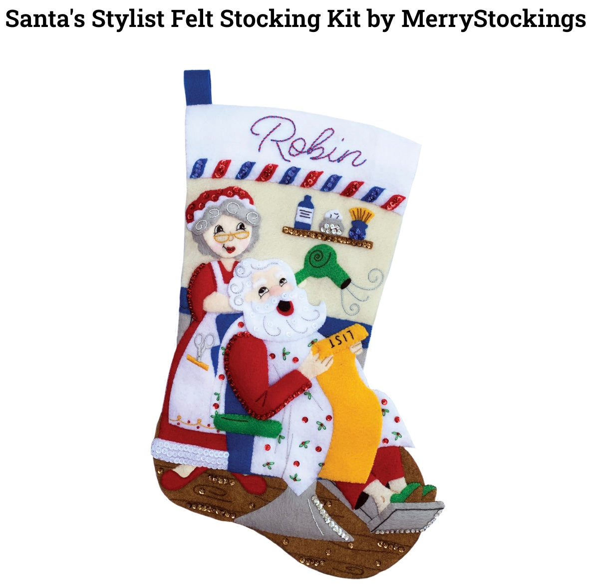 Santa’s Stylist Christmas Stocking