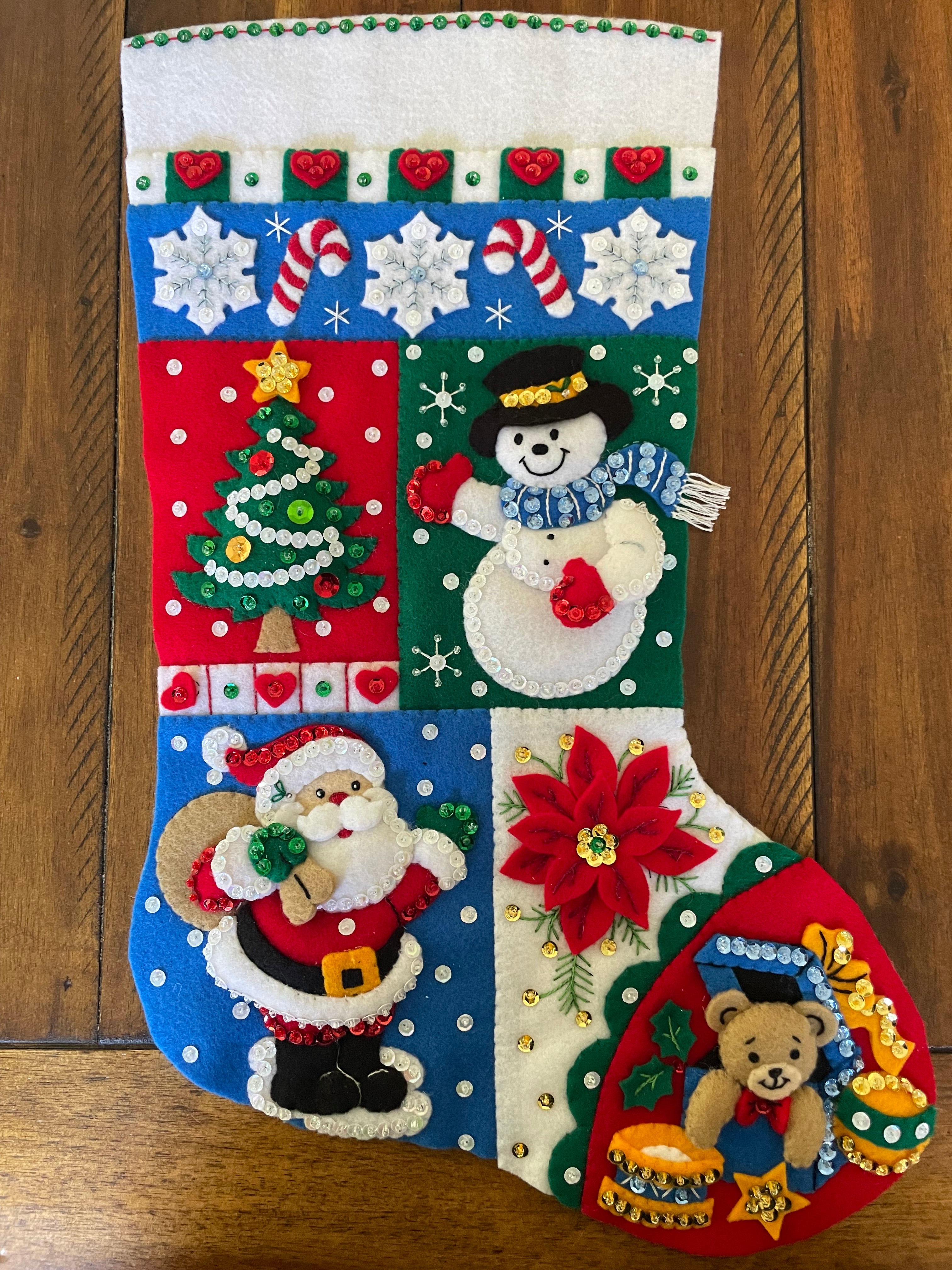 Holiday Patchwork Bucilla Stocking