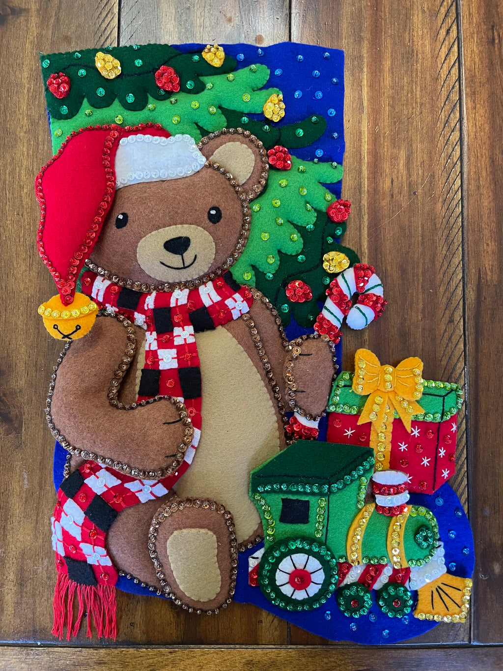 Santa’s Sleigh Bucilla Stocking