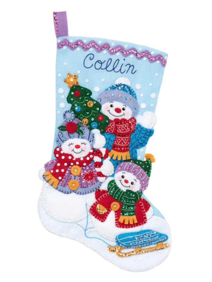 Snow Family Portrait Bucilla Stocking