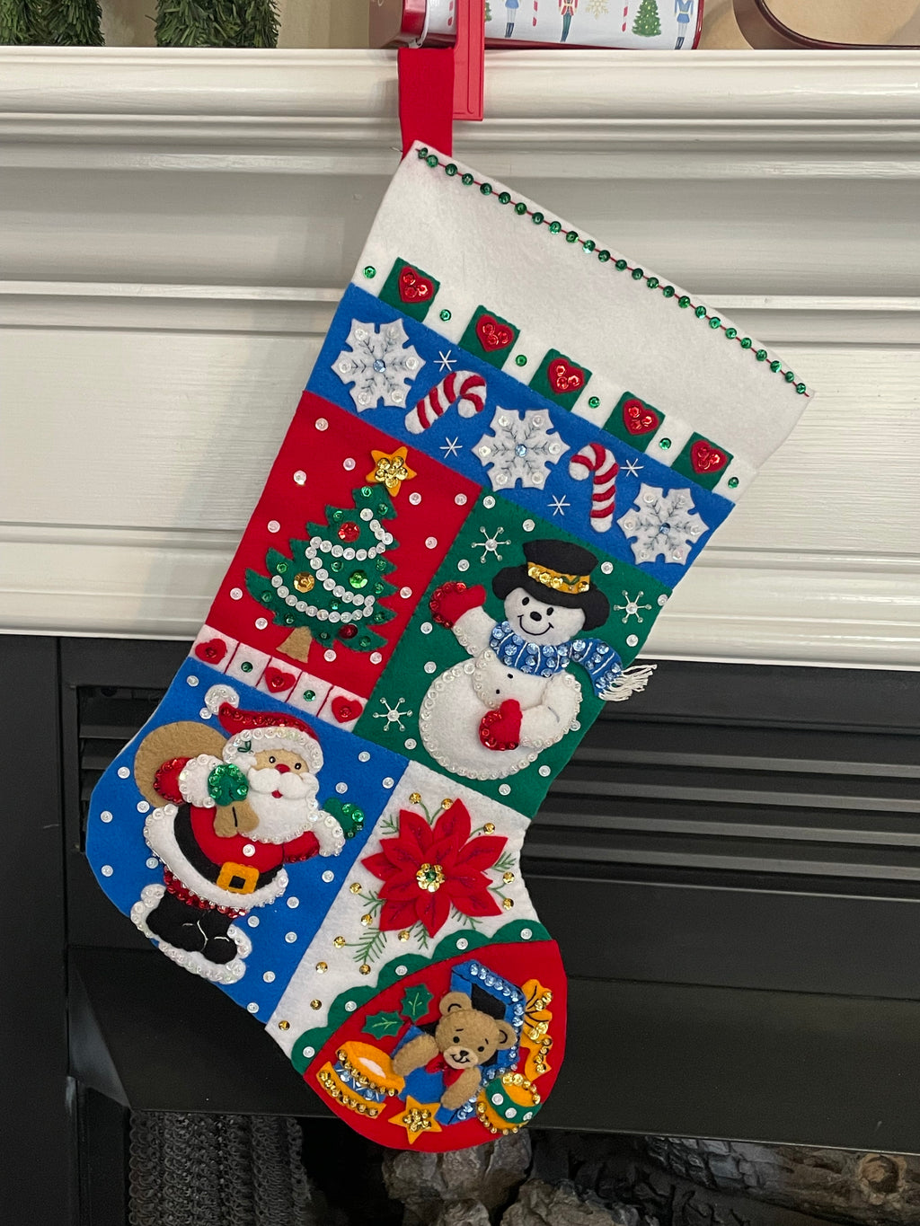 Holiday Patchwork Bucilla Stocking