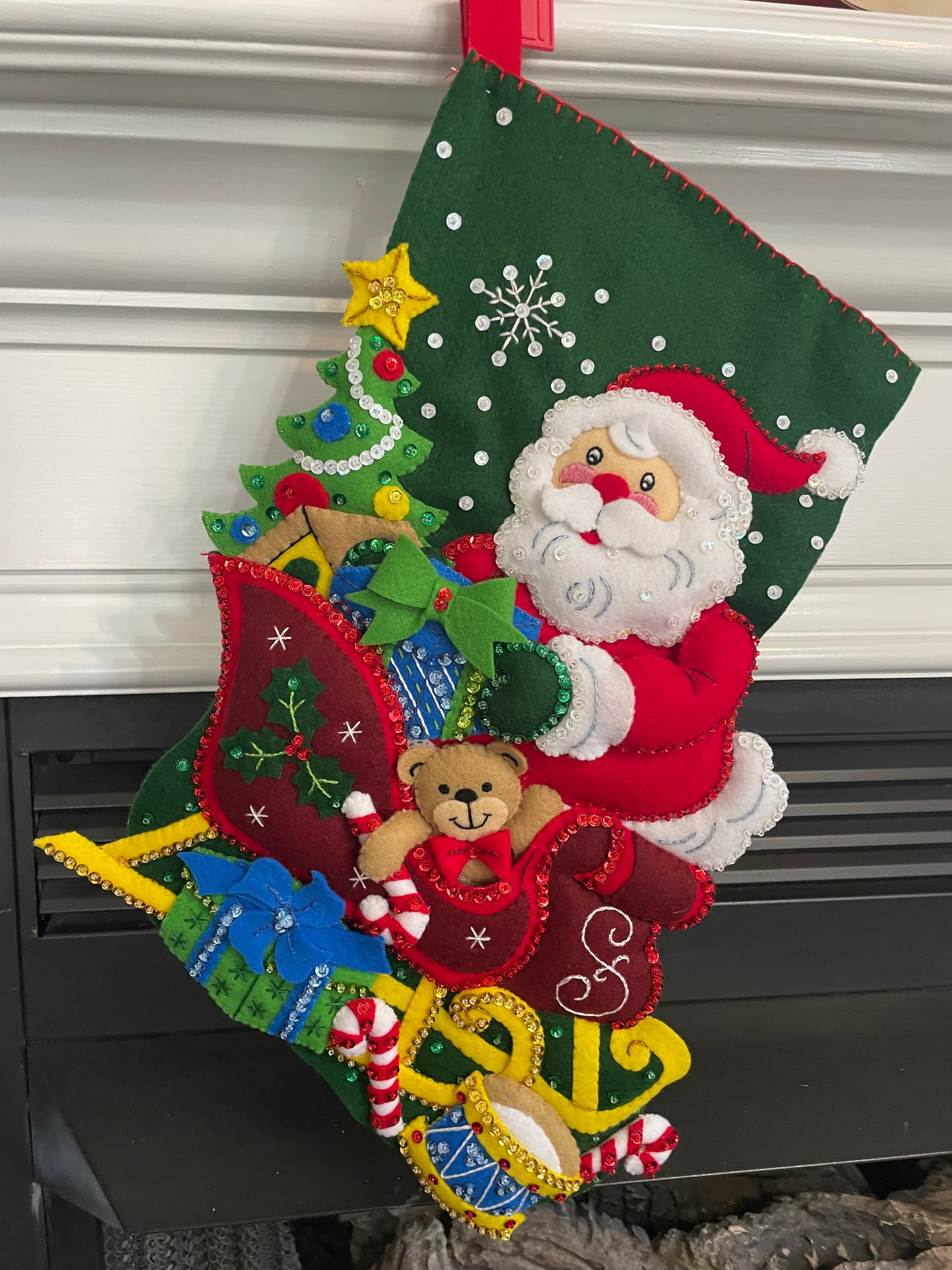 Santa’s Sleigh Bucilla Stocking
