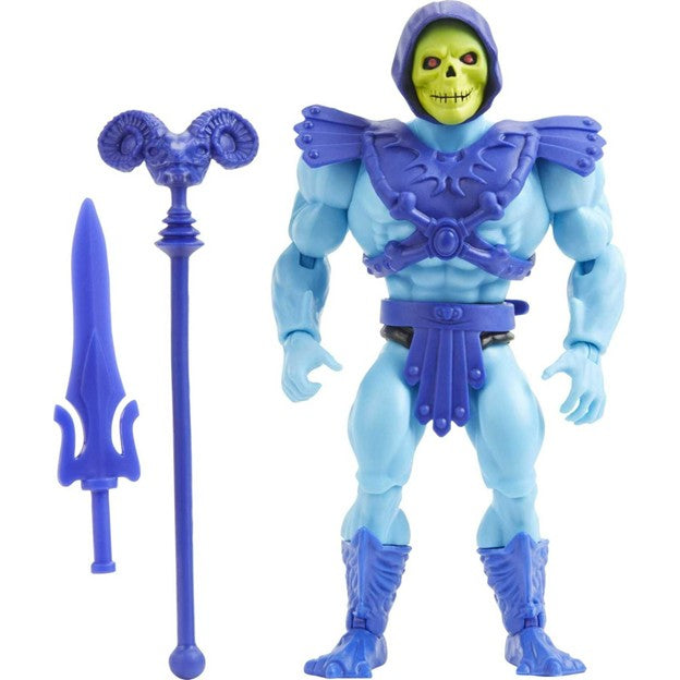 Masters of the Universe Origins Skeletor Action Figure with Accessory & Mini Comic Book, 5.5-inch